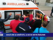 DOUĂ ORE ȘI JUMĂTATE, LA PESTE 60 DE METRI ÎNĂLȚIME
