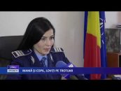 MAMĂ ŞI COPIL, LOVIŢI PE TROTUAR