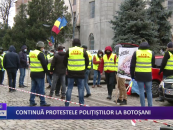 Continuă protestele polițiștilor la Botoșani